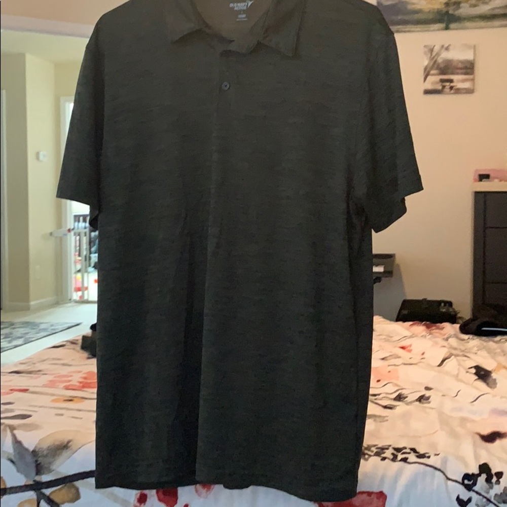 Forest Green men’s short sleeve polo-Lg-Old Navy